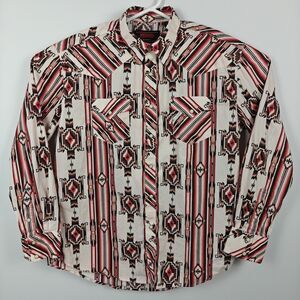 Rock & Roll Denim Aztec Western Pearl Snap Shirt Men's XL Southwest Rodeo Cowboy